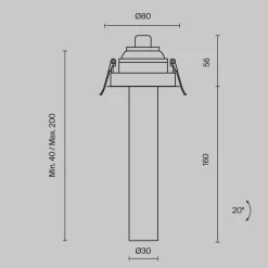 Lampa wpuszczana Focus T (C140RS-L200-7W3K-B) - Maytoni