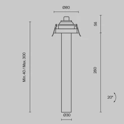 Lampa wpuszczana Focus T (C140RS-L300-7W3K-B) - Maytoni