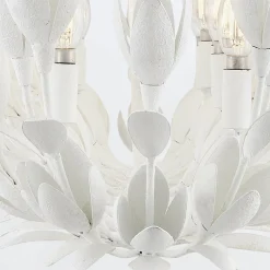 Lampa wyspowa Flora - 10 źródeł światła - Tynk strukturalny (QN-FLORA10-WHT) - Quintiesse