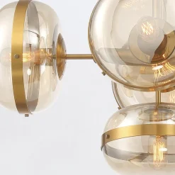 Lampa wyspowa Nottingham - 10 źródeł światła - Antyczny mosiądz (QN-NOTTINGHAM-10LP-AB) - Quintiesse