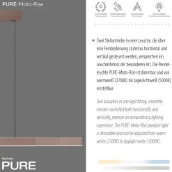 Lampa z płynną regulacją wysokości i szerokości PURE-MOTO-RISE BRĄZOWA (2545-34) - Paul Neuhaus