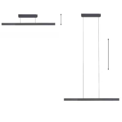 Lampa z płynną regulacją wysokości i szerokości PURE-MOTO-RISE CZARNY PERŁOWY (2545-18) - Paul Neuhaus