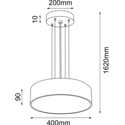 lampa zwieszana Kengo - 400 mm - złoty - 5234 - Antigo (5234) - ANTIGO