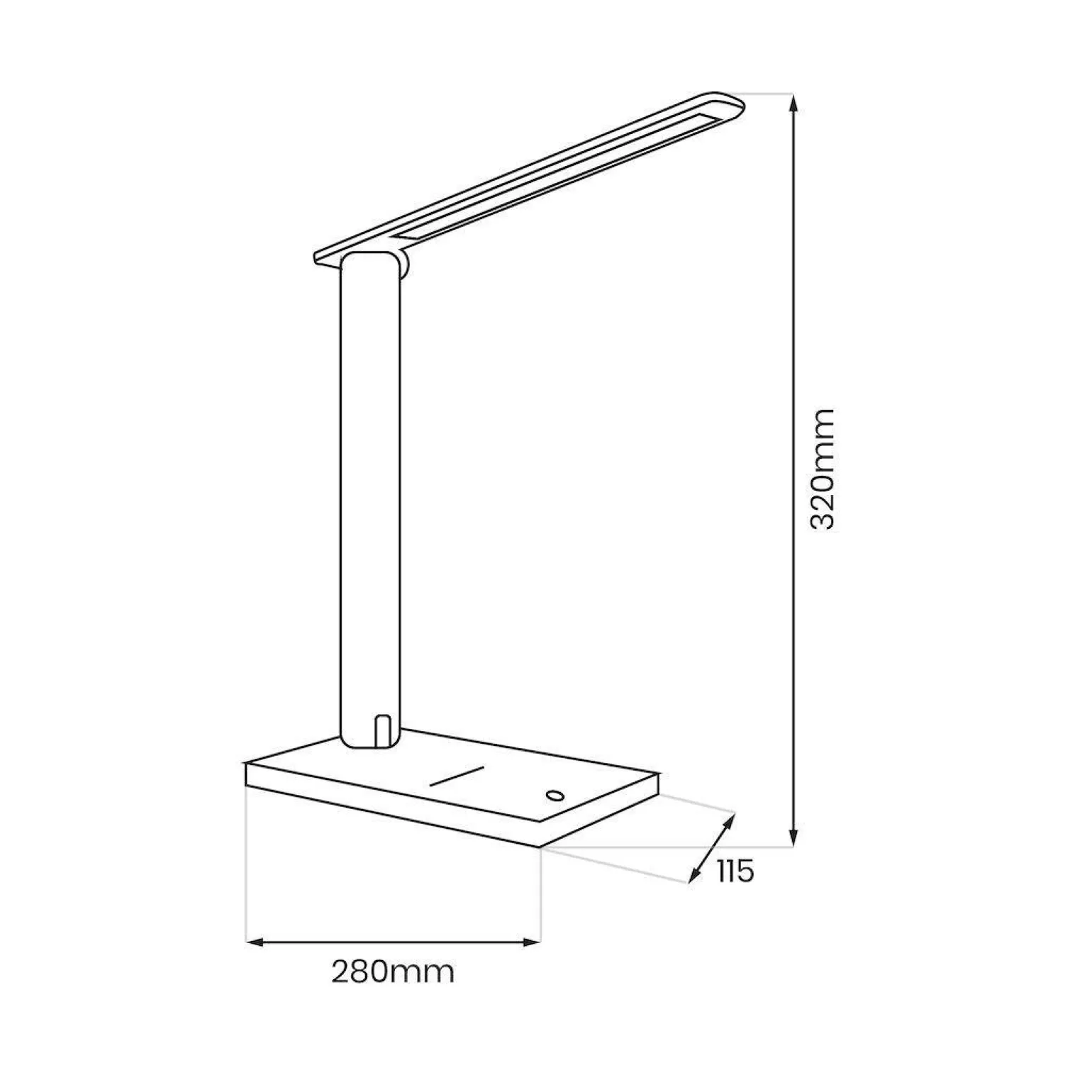 Lampka biurkowa Post White 5W LED (ML1631) - Milagro
