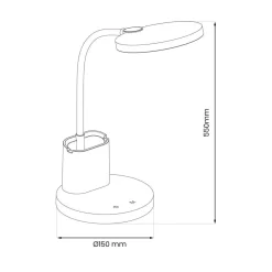 Lampka biurkowa SCUOLA BLACK 5W LED (ML1015) - Milagro