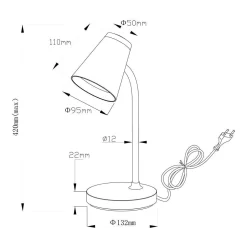 Lampka nocna do pokoju dziecka Chico 4,5W 4000K Czarny (ML1443) - Milagro