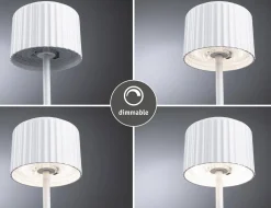 Lampka stołowa solarna ELSE LED DIM USB-C 3,7W 250lm 2700K IP44 biały / aluminium (PL94879) - PAULMANN