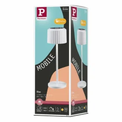 Lampka stołowa solarna ELSE LED DIM USB-C 3,7W 250lm 2700K IP44 biały / aluminium (PL94879) - PAULMANN