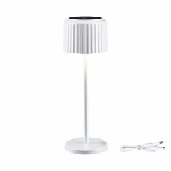 Lampka stołowa solarna ELSE LED DIM USB-C 3,7W 250lm 2700K IP44 biały / aluminium (PL94879) - PAULMANN