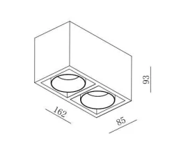 LED lampa COURSE 2 DIM 2*8,9W White IP20 CRI80 3000K (03370W) - ZARlight