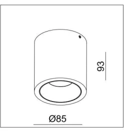 LED lampa COURSE R DIM 1*8,9WWhite&Black IP20 CRI80 3000K (03360W/B) - ZARlight