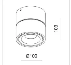 LED lampa UNIVERSAL G2-9W DIM Black IP20 CRI80 3000K (03335B) - ZARlight