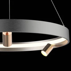 Ledowa lampa wisząca Spectra No.3 Altavola Design (LA114/P_60_3+1_grey_gold) - ALTAVOLA DESIGN