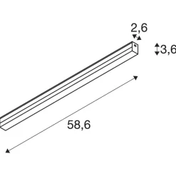 Listwa oświetleniowa BATTEN 60, CCT Switch 3000/4000 K(1006123) - SLV