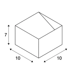 LOGS IN LED ścienna, czarna/mosiądz, 2000K0K Dim to Warm