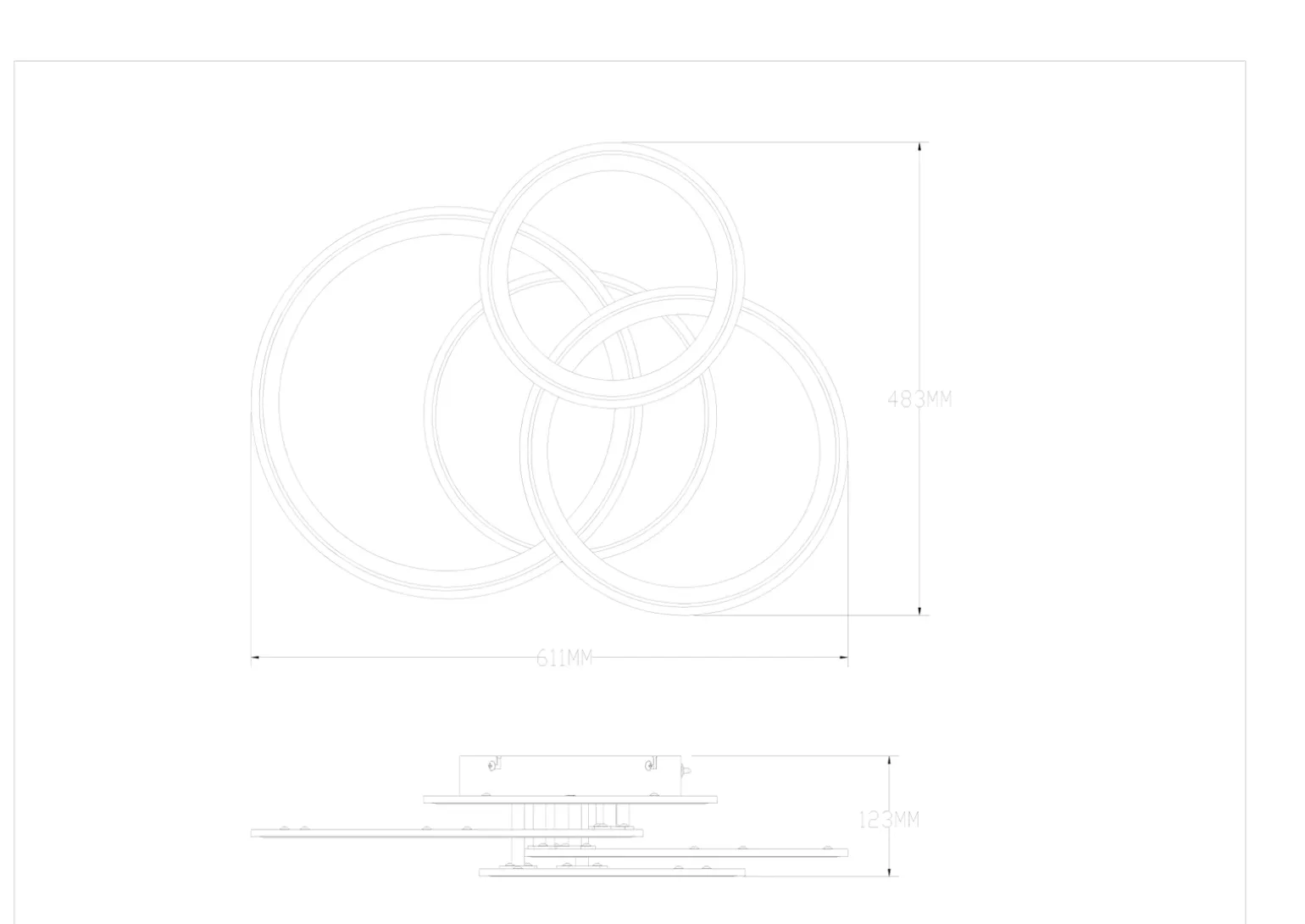 LUNAR LAMPA SUFITOWA BIAŁA-CHROM/WHITE-CHROME (MS238130-WH) - Zuma Line