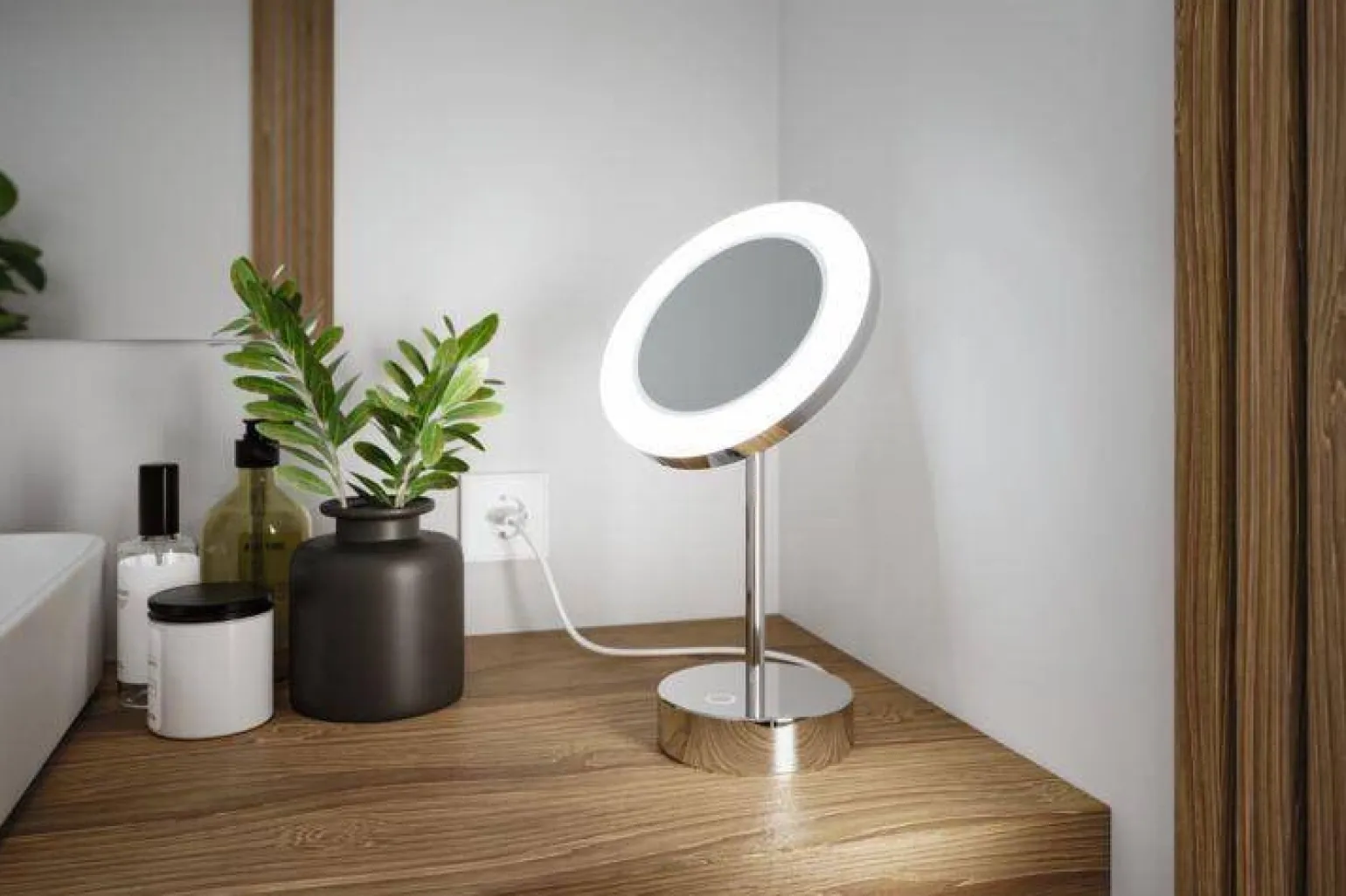 Lusterko kosmetyczne MASUA LED 4W 2700/4000/6500K +wyłącznik IP44 230V chrom / metal (PL71150) - PAULMANN