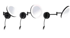 Lusterko kosmetyczne MASUA LED 4W 2700/4000/6500K +wyłącznik IP44 230V czarny matowy / metal (PL71149) - PAULMANN