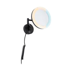 Lusterko kosmetyczne MASUA LED 4W 2700/4000/6500K +wyłącznik IP44 230V czarny matowy / metal (PL71149) - PAULMANN