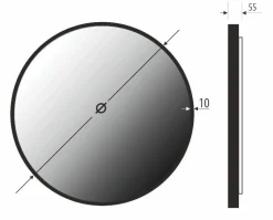 Lustro okrągłe RONDA PLUS w ramie z oświetleniem LED - MCJ