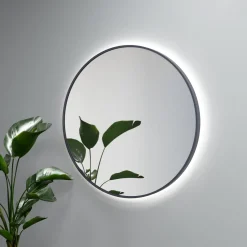 Lustro okrągłe RONDA PLUS w ramie z oświetleniem LED - MCJ