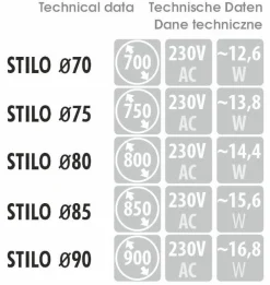 Lustro okrągłe STILO w ramie z oświetleniem LED na skórzanym pasku - MCJ