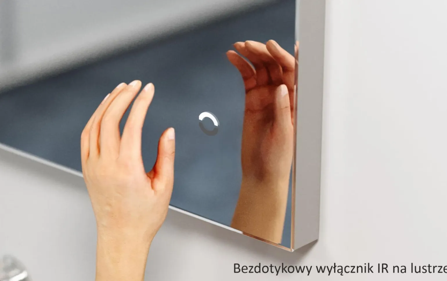 Lustro prostokątne ASTON PLUS w ramie z oświetleniem LED - MCJ