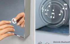 Lustro prostokątne ASTON PLUS w ramie z oświetleniem LED - MCJ