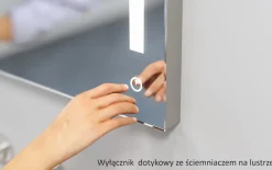 Lustro prostokątne ASTON w ramie z oświetleniem LED - MCJ