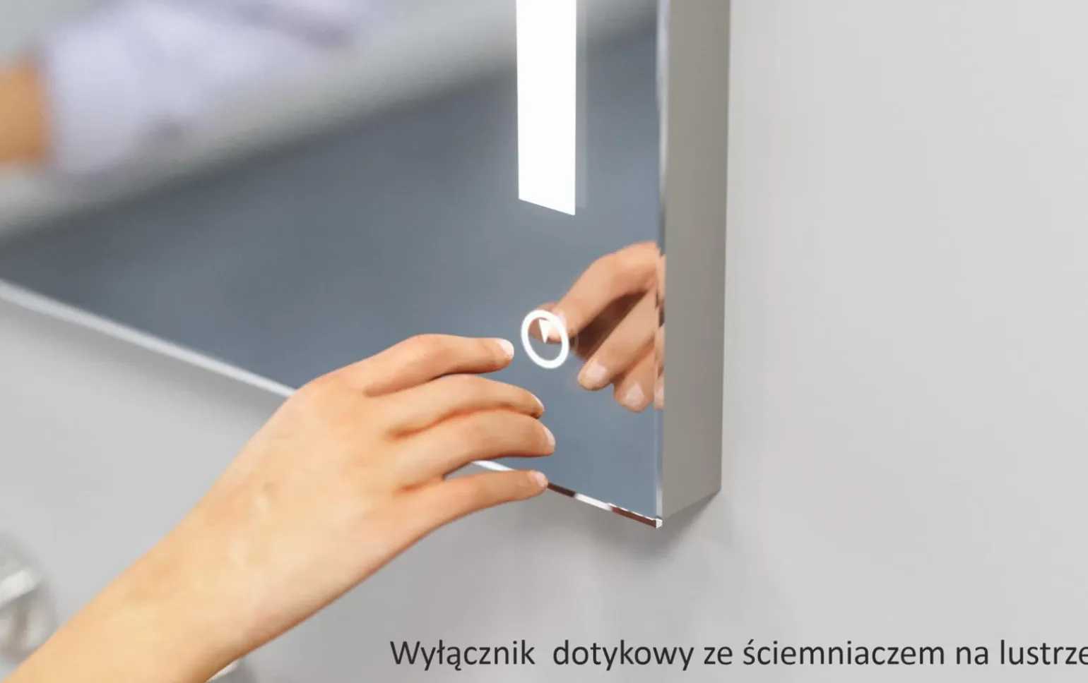 Lustro prostokątne ASTON w ramie z oświetleniem LED - MCJ