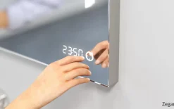 Lustro prostokątne ASTON w ramie z oświetleniem LED - MCJ