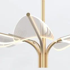 Mała lampa wisząca LED Floriana - Naturalny mosiądz (QN-FLORIANA-P-S-NBR) - Quintiesse