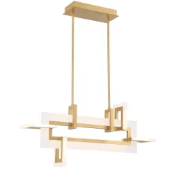 Mała lampa wyspowa Inizio - Szczotkowane złoto (QN-INIZIO-LP-S-BG) - Quintiesse