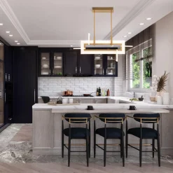 Mała lampa wyspowa Inizio - Szczotkowane złoto (QN-INIZIO-LP-S-BG) - Quintiesse