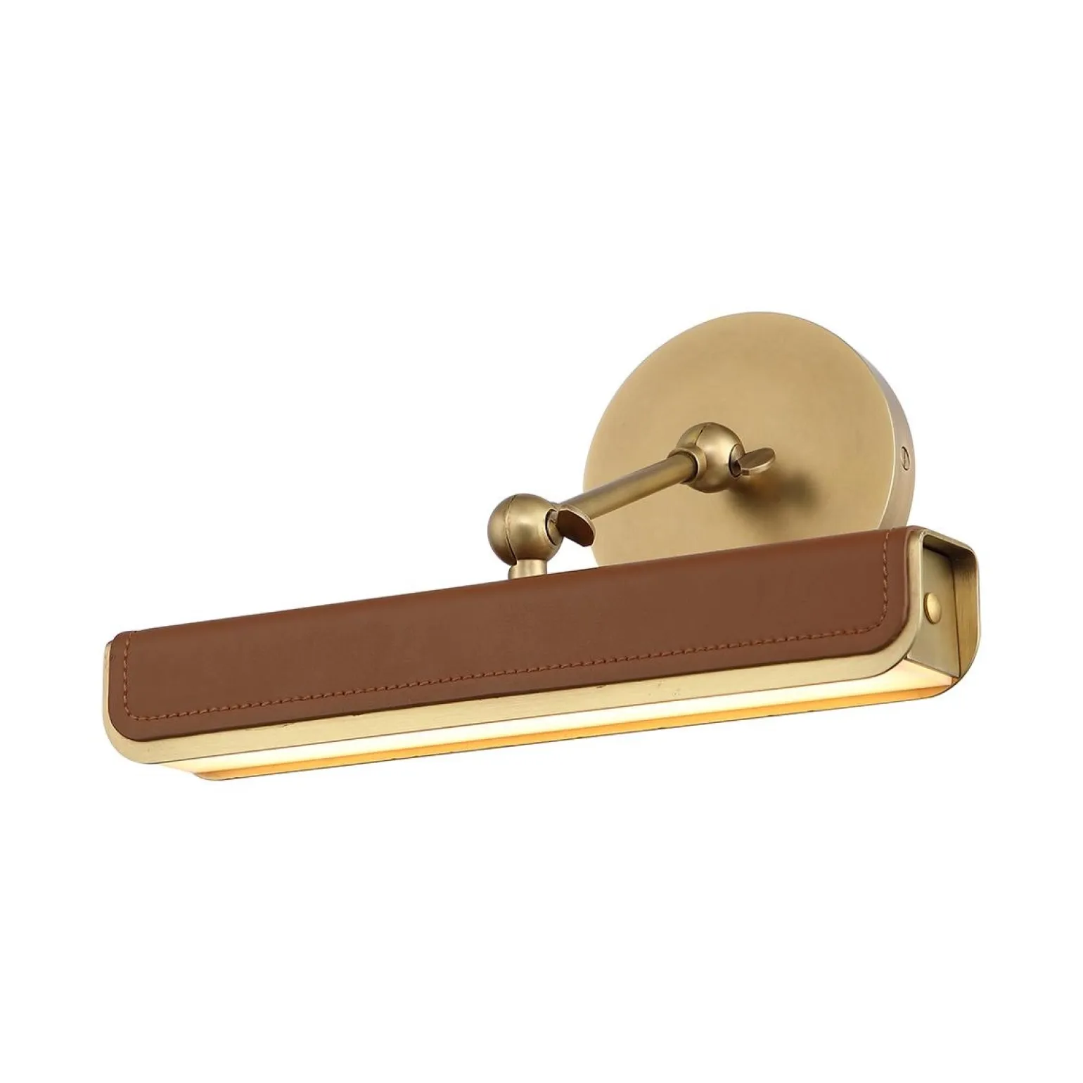 Mała obrazówka LED Valise Picture - Vintage mosiądz, skóra koniakowa (QN-VALISE-PL-S-VBS-CL) - Quintiesse