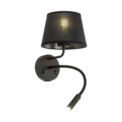 MAJA BLACK KINKIET + USB (10203) - TK Lighting