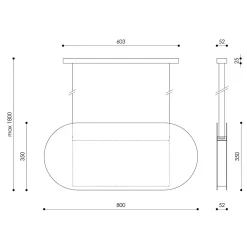 MALUMI A czarna sufitowa lampa wisząca (MLA622P2) - Ummo