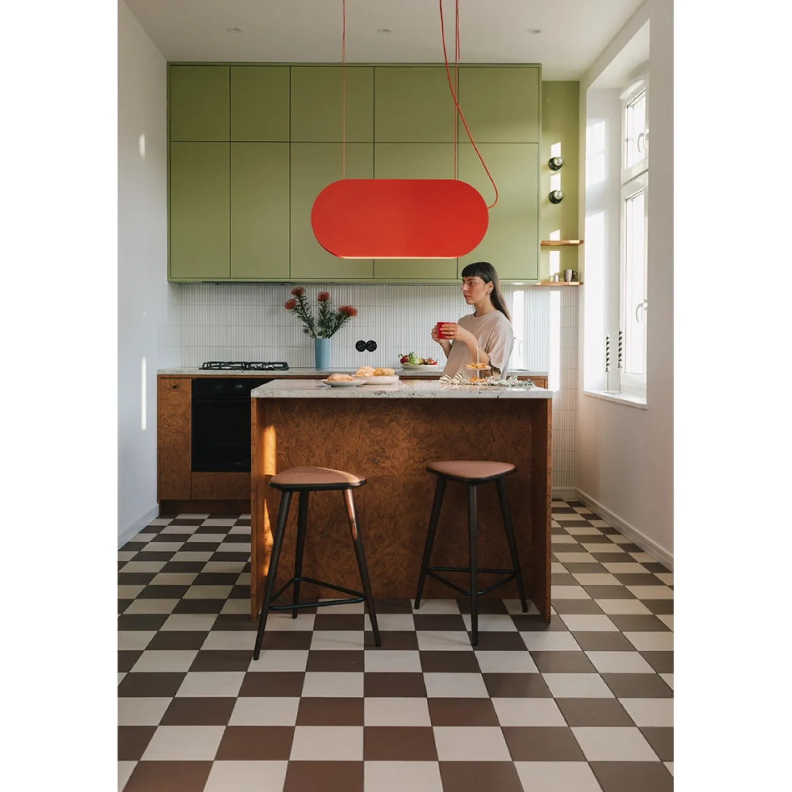 MALUMI A melonowa sufitowa lampa wisząca (MLA653P2) - Ummo