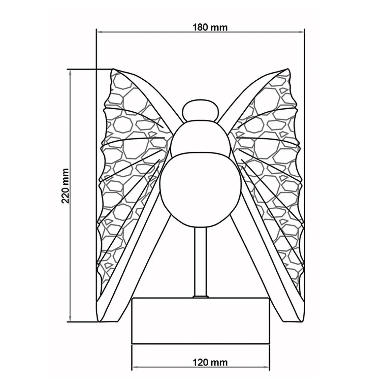 Mariposa kinkiet chrom (LP-1715/1W CH) - Light Prestige