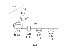 MAXLIGHT C0250 LAMPA SUFITOWA ZUMAIA II
