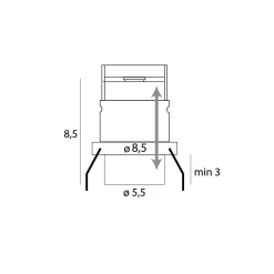 MAXLIGHT H0130 LAMPA SUFITOWA HALO F WHITE PODTYNKOWA
