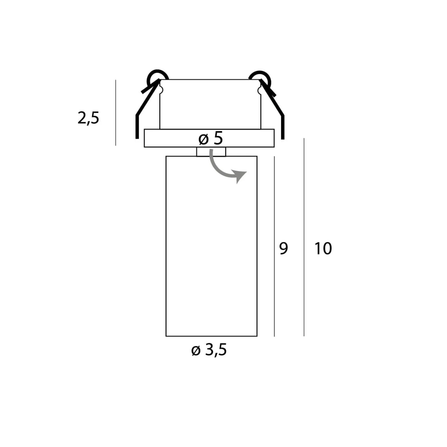 MAXLIGHT H0125 LAMPA SUFITOWA HALO C BLACK PODTYNKOWA