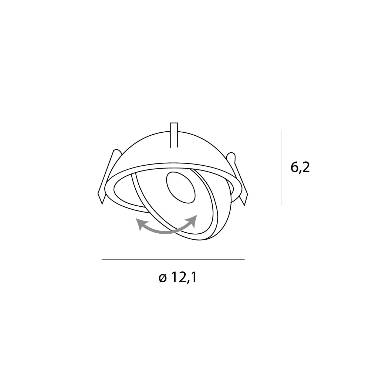 MAXLIGHT H0139 LAMPA WPUSTOWA VECTOR 10W BIAŁA