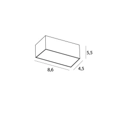 MAXLIGHT H180.05 RAMKA WPUSTOWA MODULAR, DO SKOMPLETOWANIA Z MODUŁEM HM180 I TRAFO HT180