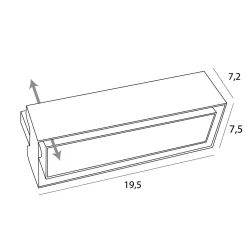 MAXLIGHT H180.04 RAMKA WPUSTOWA MODULAR, DO SKOMPLETOWANIA Z MODUŁEM HM180 I TRAFO HT180
