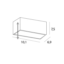 MAXLIGHT H180.06 RAMKA WPUSTOWA MODULAR, DO SKOMPLETOWANIA Z MODUŁEM HM180 I TRAFO HT180