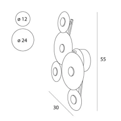 MAXLIGHT W0357 KINKIET PAOLA 5L