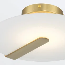 Mały plafon / kinkiet Nuvola - Szczotkowane złoto (QN-NUVOLA-F-S-BG) - Quintiesse