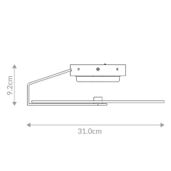Mały plafon / kinkiet Nuvola - Szczotkowane złoto (QN-NUVOLA-F-S-BG) - Quintiesse