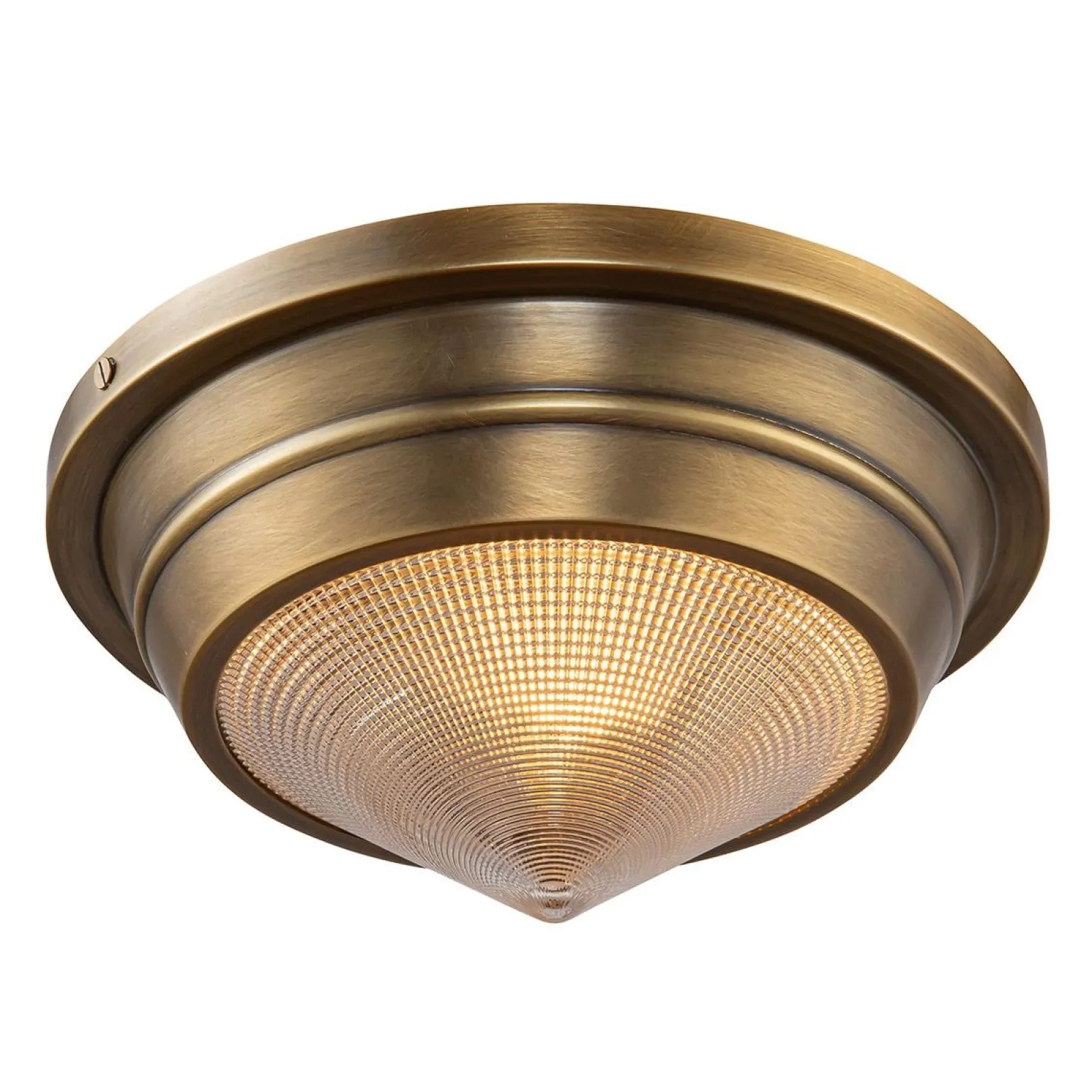 Mały plafon Willard - 1 źródło światła - Vintage mosiądz (QN-WILLARD-F-S-VBS-PG) - Quintiesse